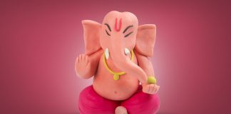 Ganesh clay model play dough